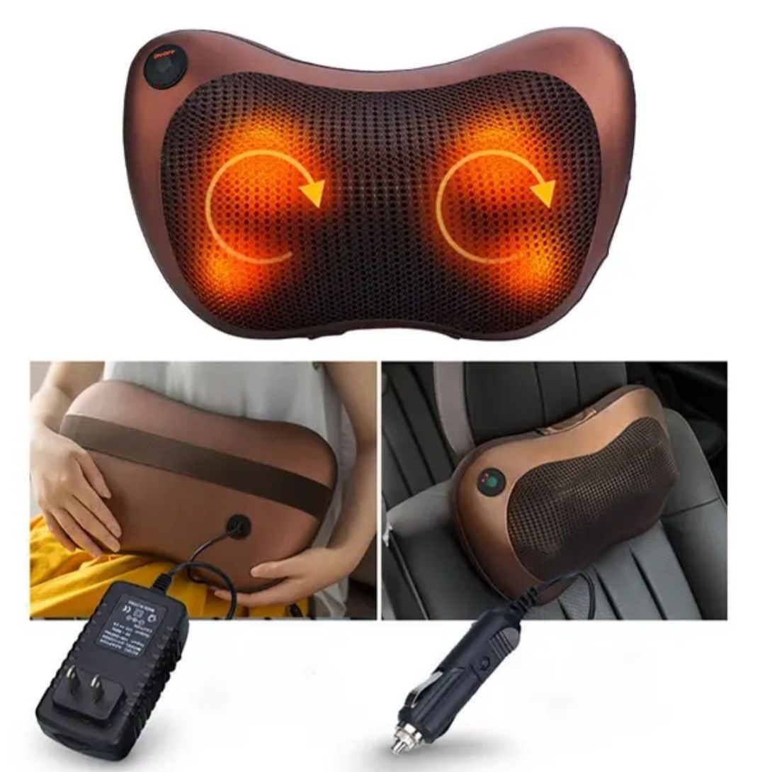 Масажна подушка Massage Pillow  на 4 ролика для шиї і спини