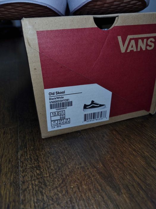 Buty Sneakersy Trampki Vans Old School White Czarne Białe Klasyczne