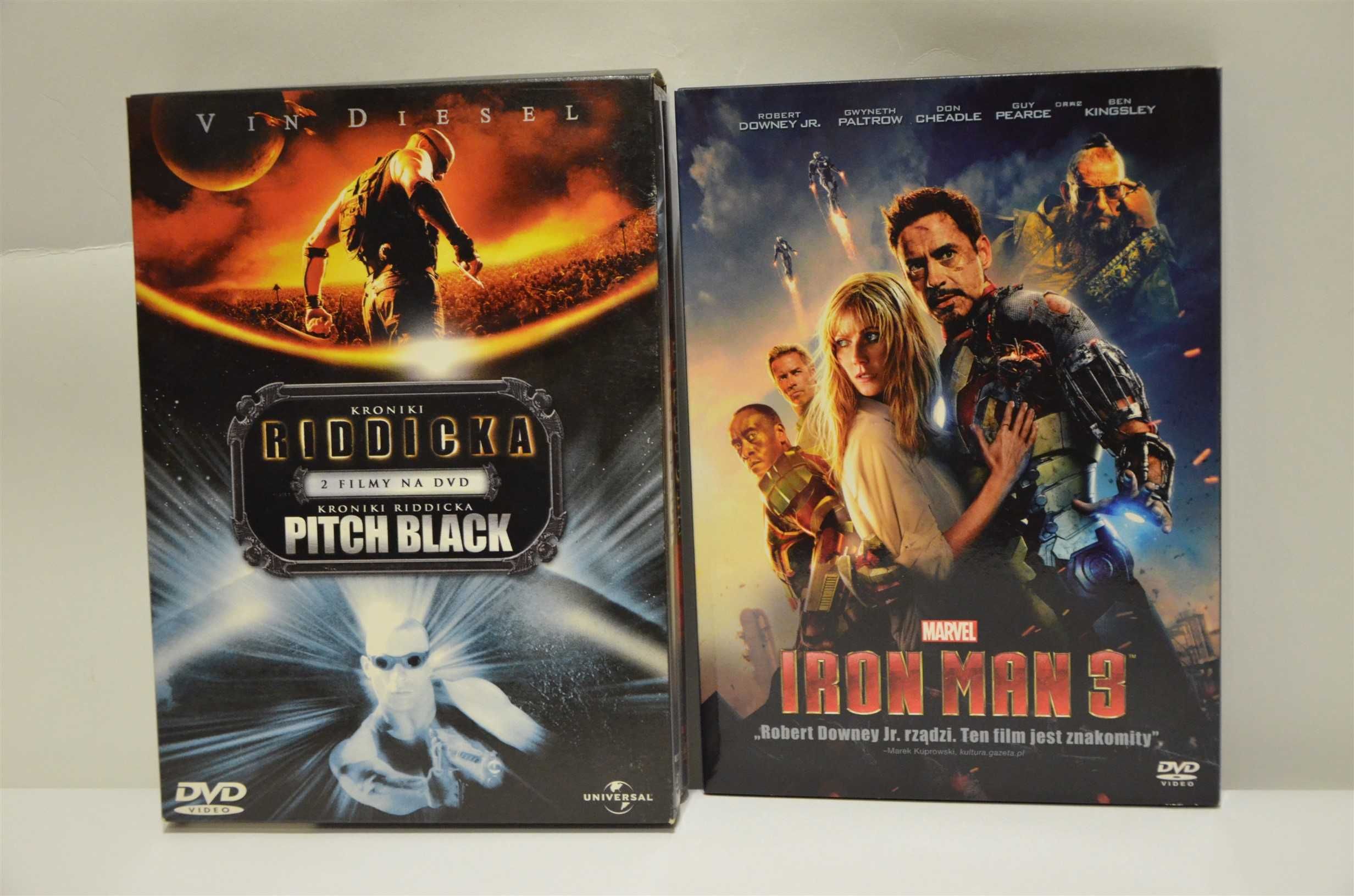 Iron Man 3 , Pitch Black , Kroniki Riddicka - 3 filmy  na DVD