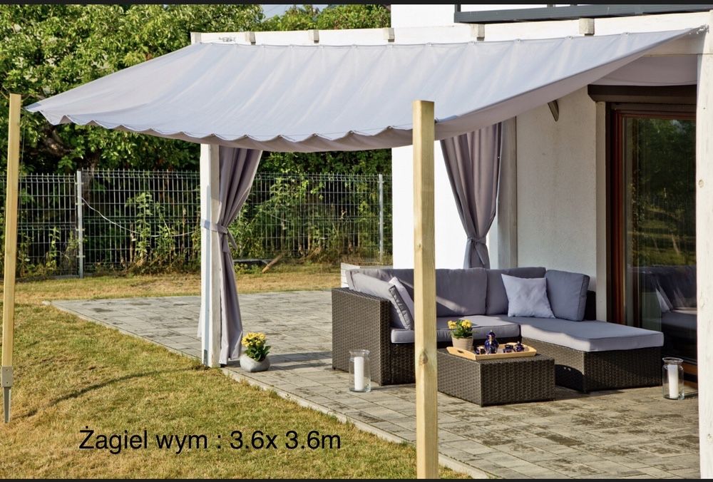 Żagiel przeciwsłoneczny 3.6 X 3.6 Mocny Wodoodporny materiał