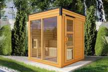 Luksusowa Sauna Fińska Ogrodowa z przeszkleniem 2m x 2m taras balkon