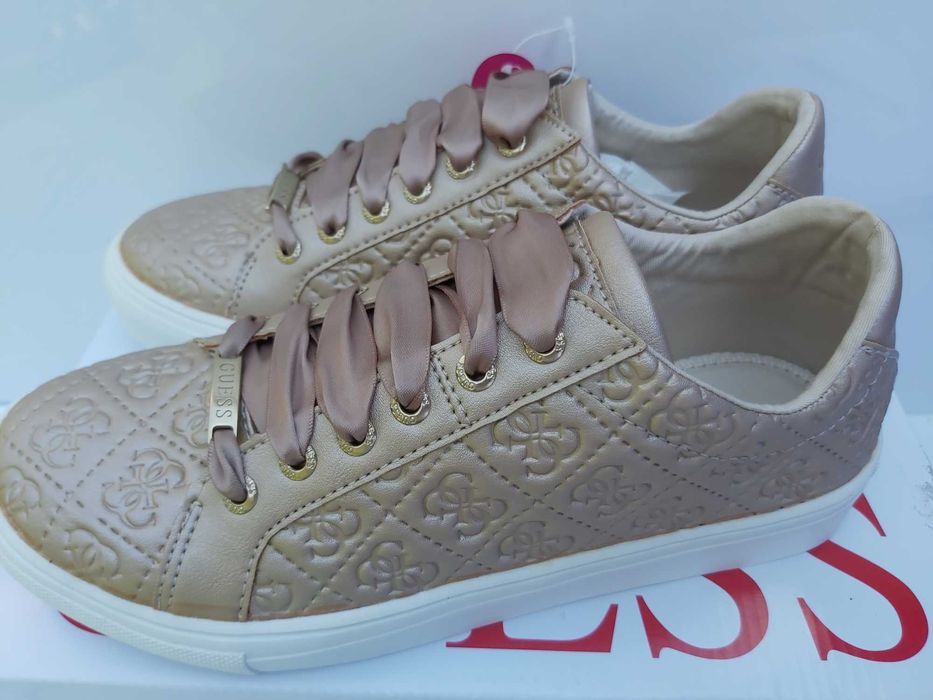 SP Nowe Sneakersy GUESS perłowe półbuty tenisówki 36