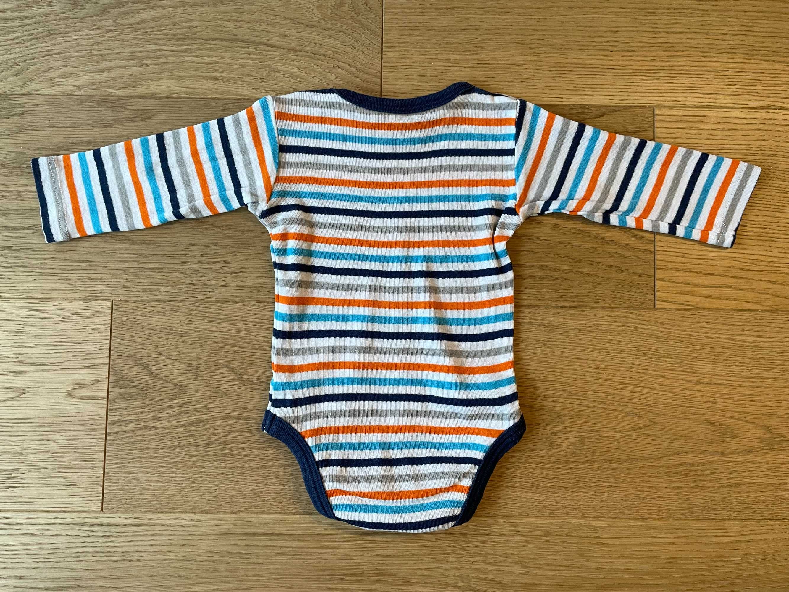 Body niemowlęce Cool Club (granatowo-biało-szaro-pomarańczowe, 56 cm)