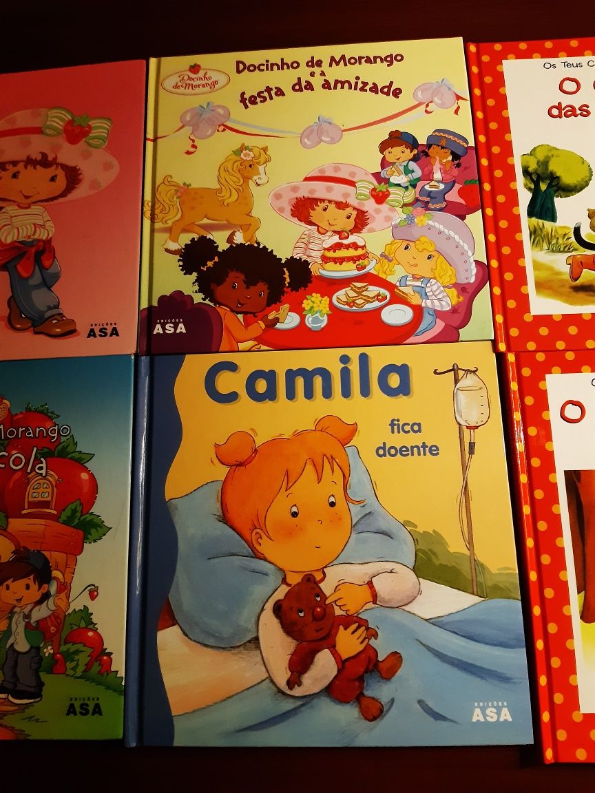 Livros Ruca, Dora, Docinho Morango e outros.