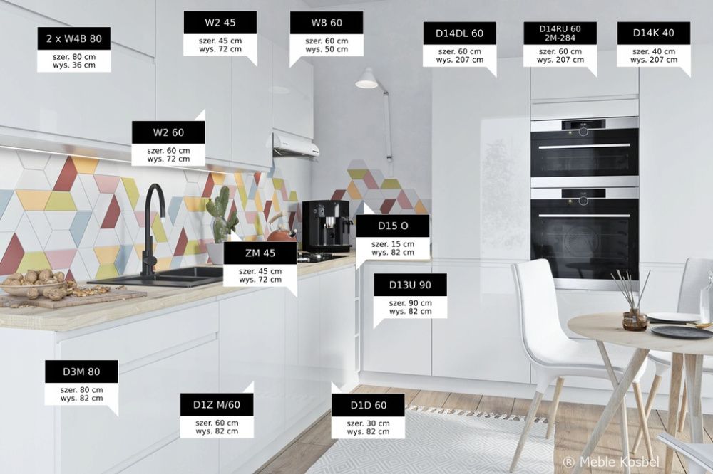 LAKIER Kuchnia WENUS meble szafki kuchenne połysk TRANSPORT wycena MK