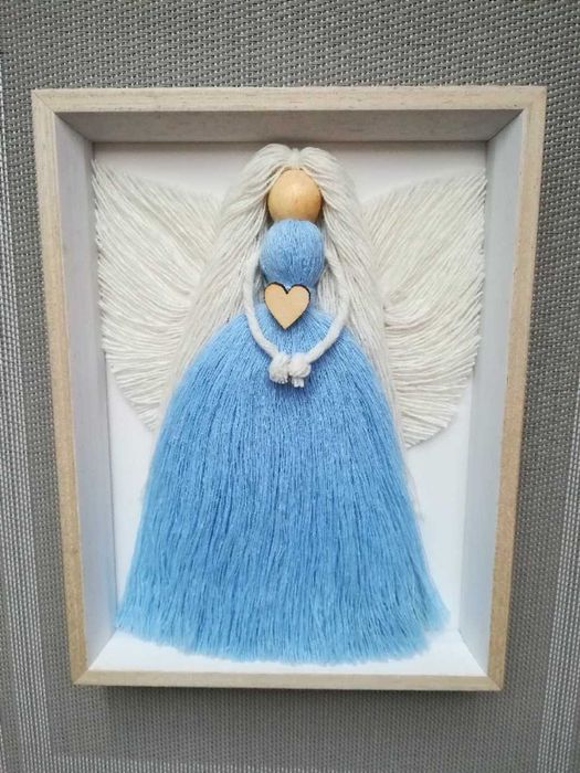 Anioł Aniołek makrama