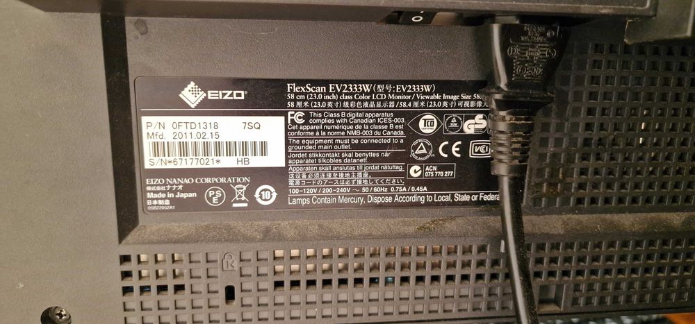 Монітор Eizo FlexScan EV2333W
