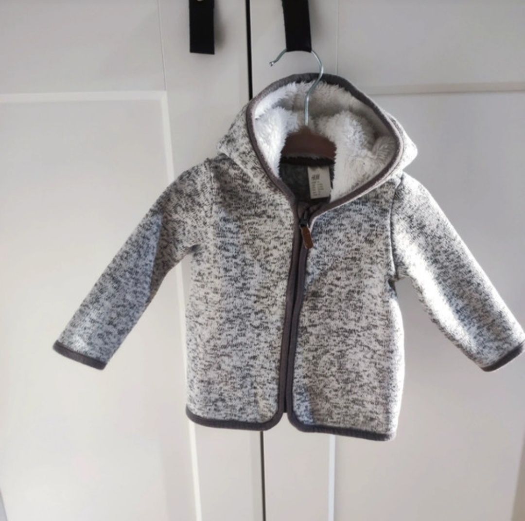 Bluza, kurteczka niemowlęca H&M rozmiar 74 z dzianiny polarowej