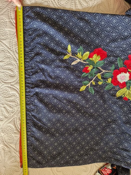 Haftowana orientalna sukienka tunika w kwiaty S XS