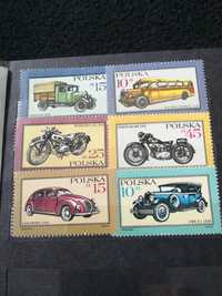 Znaczki pocztowe stare samochody i motocykle