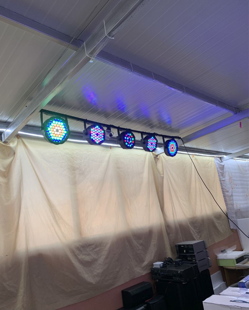 Barra led com 5 projetores dmx novos