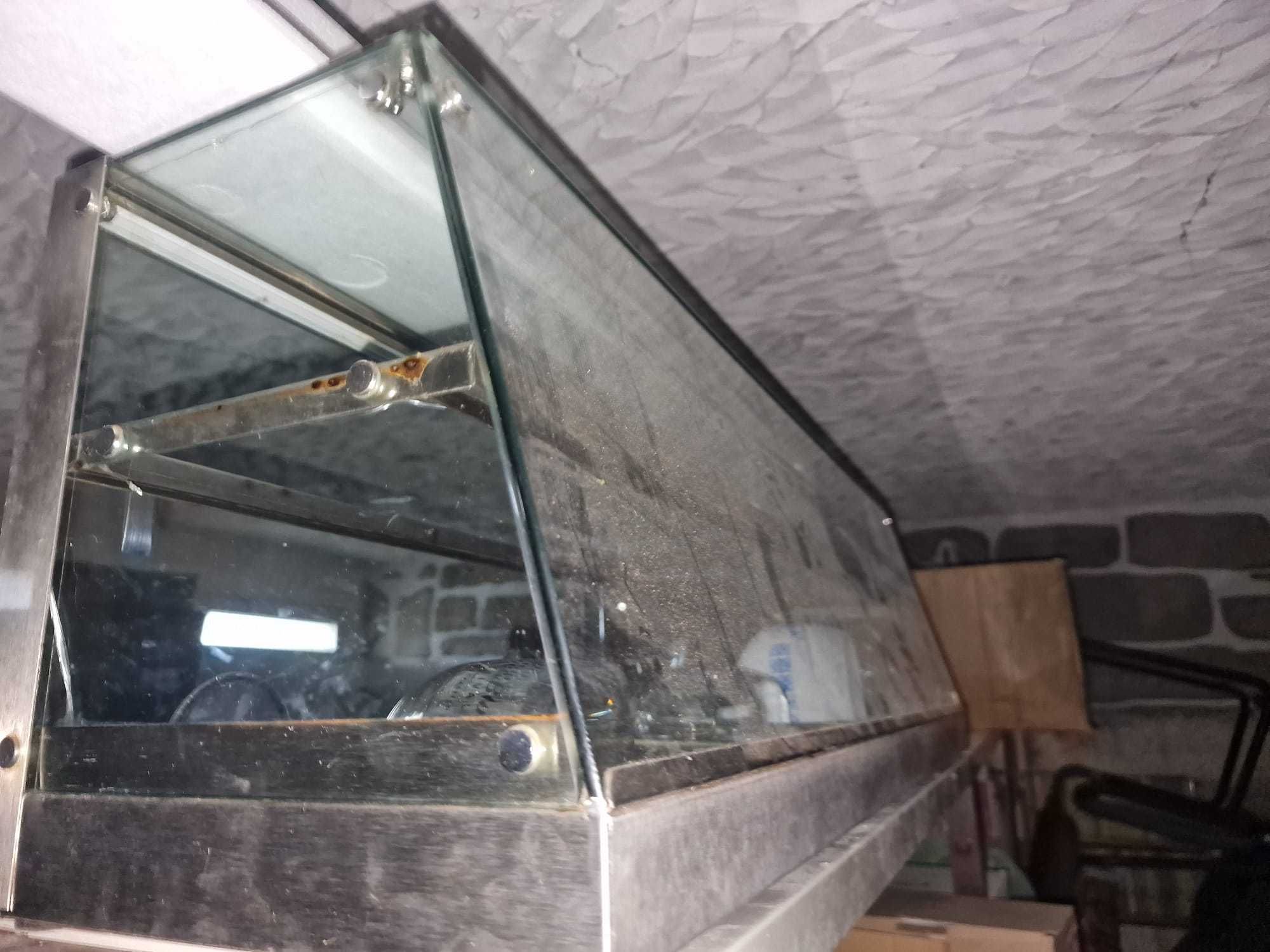 Vitrine Expositora de alimentos - Vidro + Inox