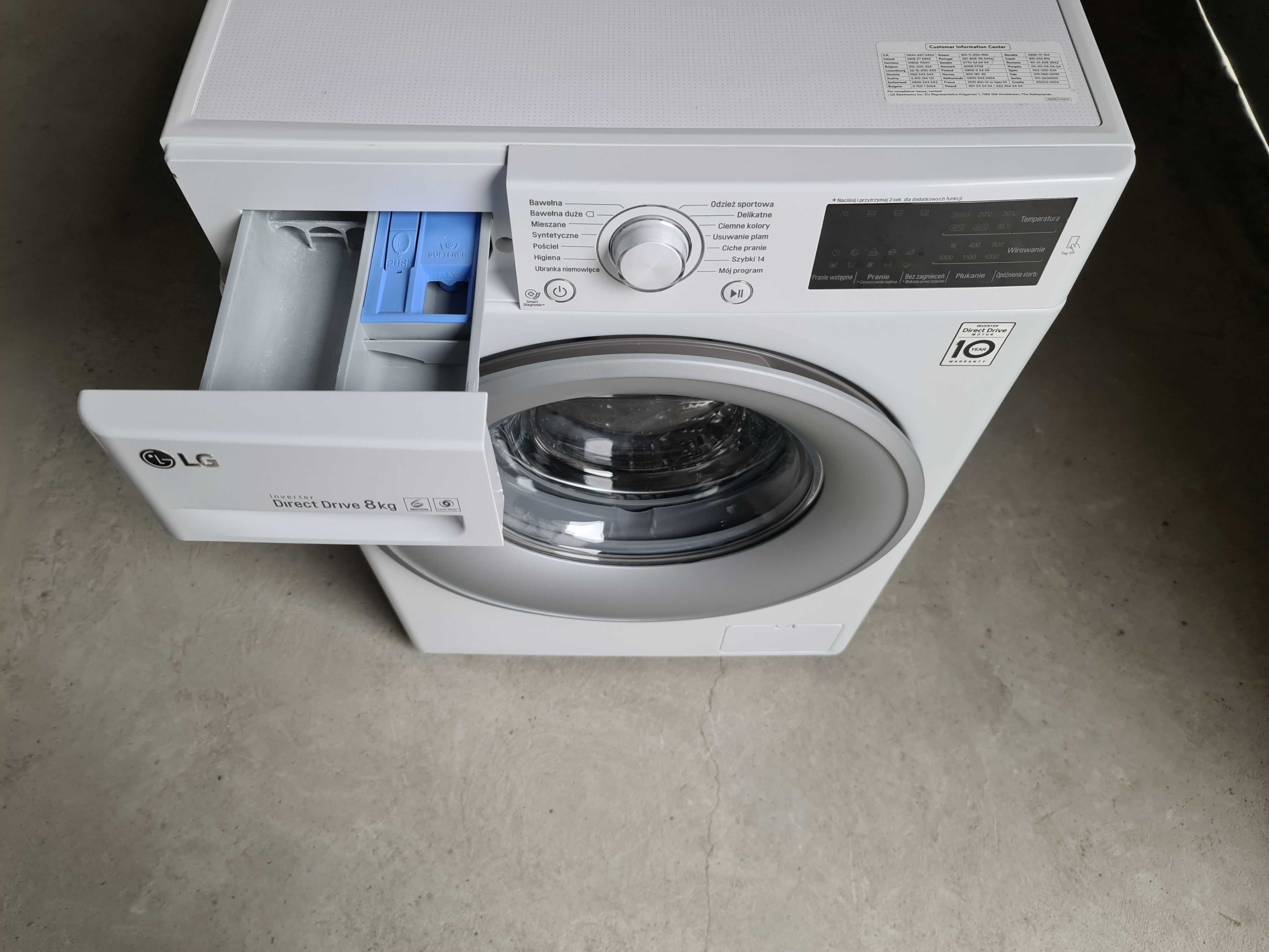Пральна/стиральная/ машина LG Inverter Direct Drive 8 KG / F12U2TDN0