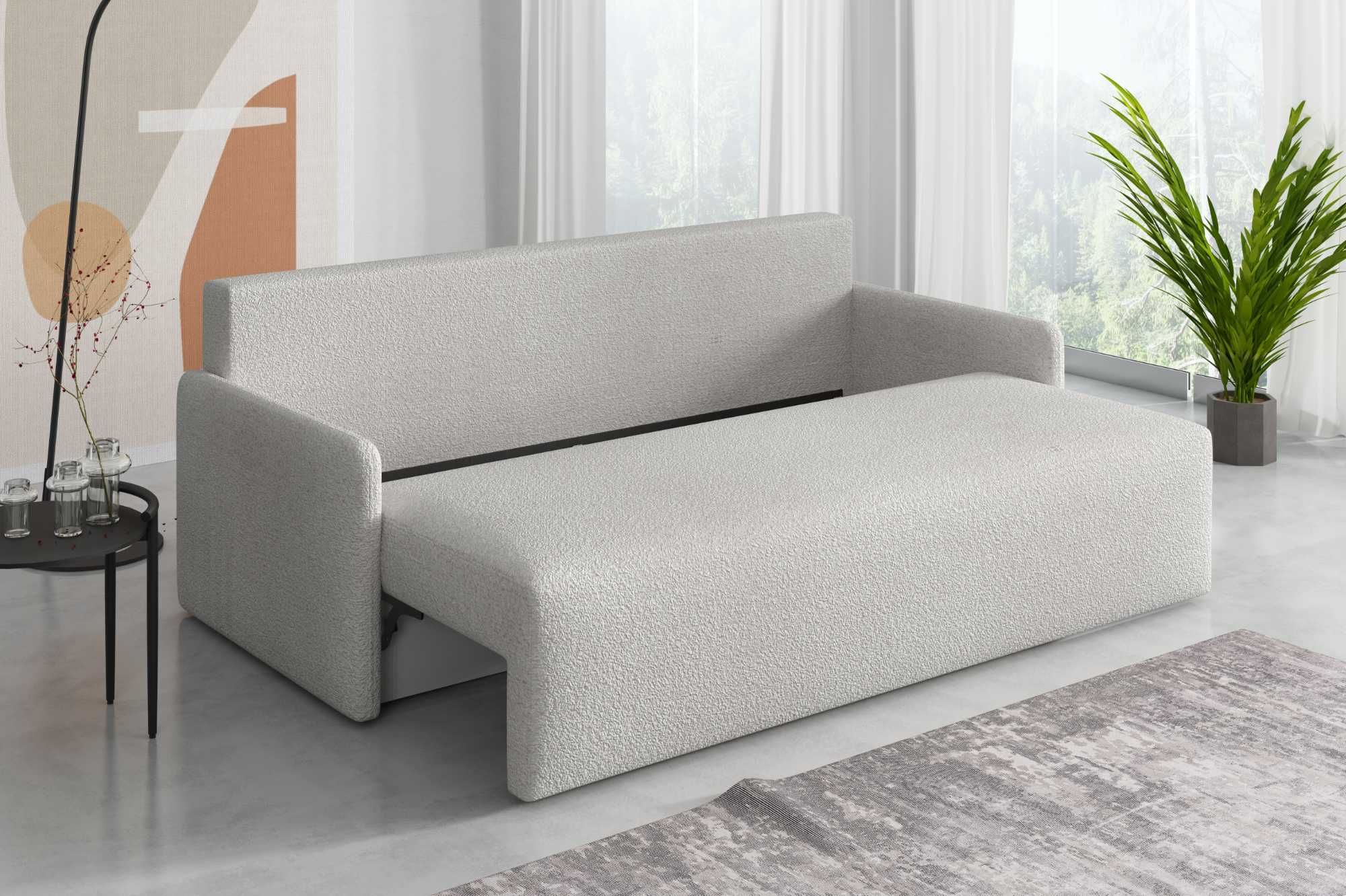 Kanapa Flavio. Sofa, wersalka. Sprężyny bonell, tkanina boucle baranek