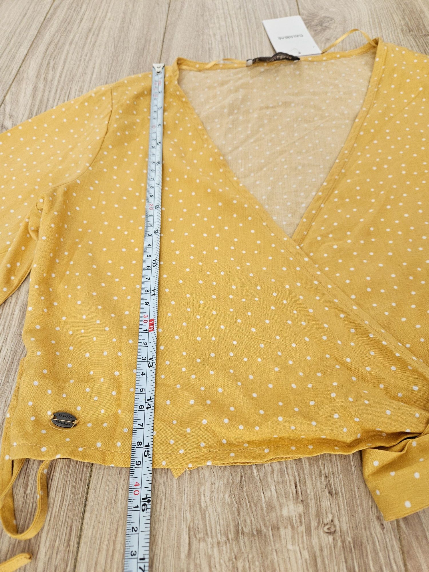 Komplet letni NOWA kopertowa dekolt v pareo falbanki pull bear pin up