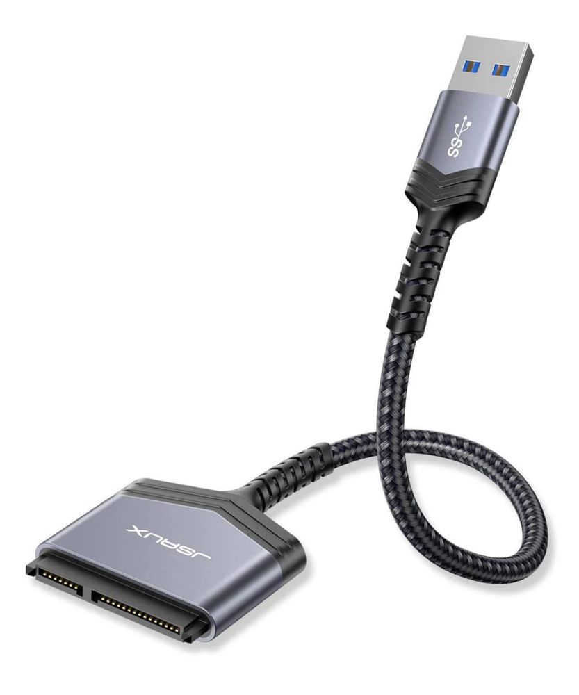 Перехідник Адаптер Jsaux Sata-usb, USB 3,0, 2,5 дюйма, SATA III grey