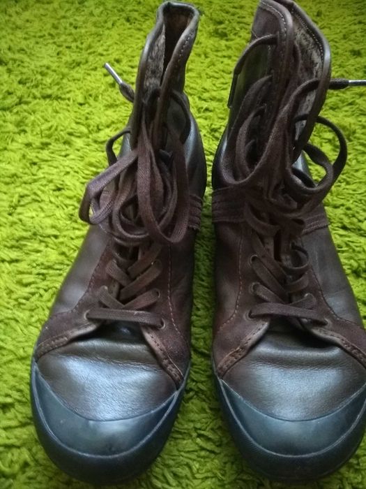 Ботинки кроссовки высокие берцы женские коричневые бренд Palladium