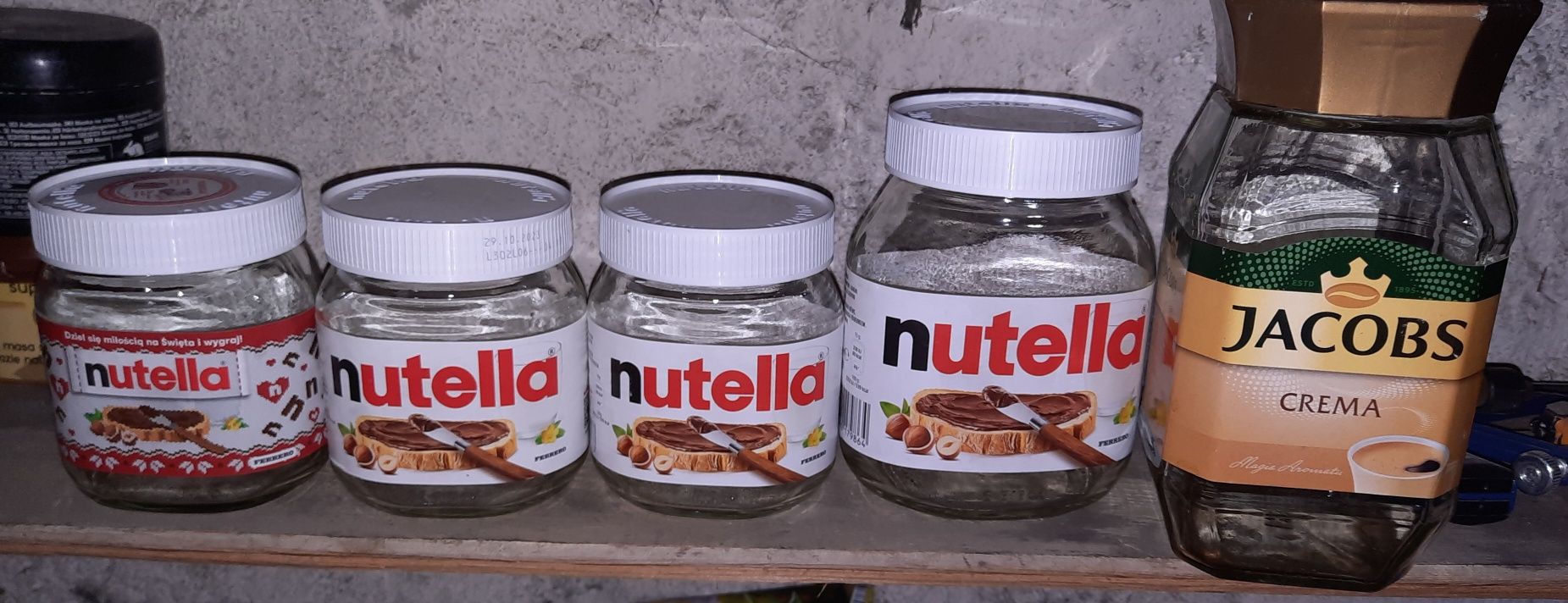 Słoiki po Nutella pojemniki