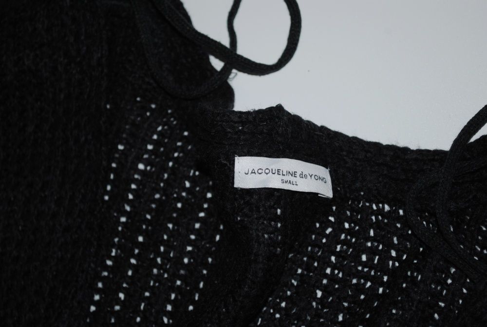Кардиган вязаный черный XS/S Италия женский стильный накидка кофта