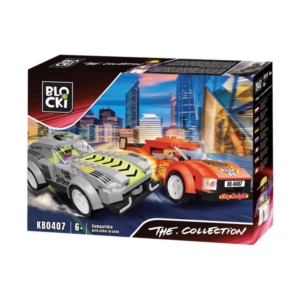 Klocki Blocki Nocny Wyścig Autka City Racing The Collection 351 El.