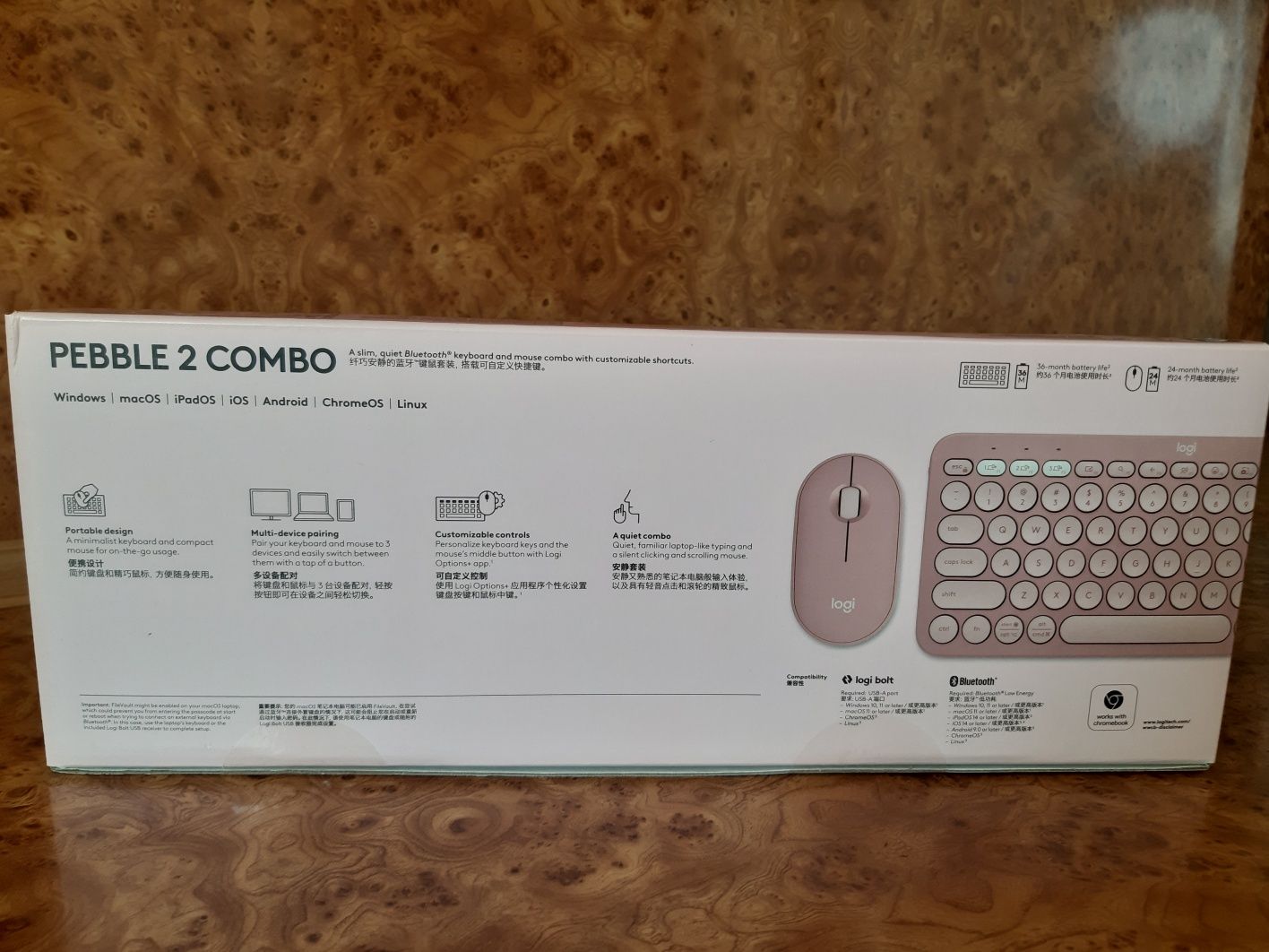 Клавіатура+мишка Logitech k380 pebble /MK240/MK245 Nano (Mac/Win/iOS)
