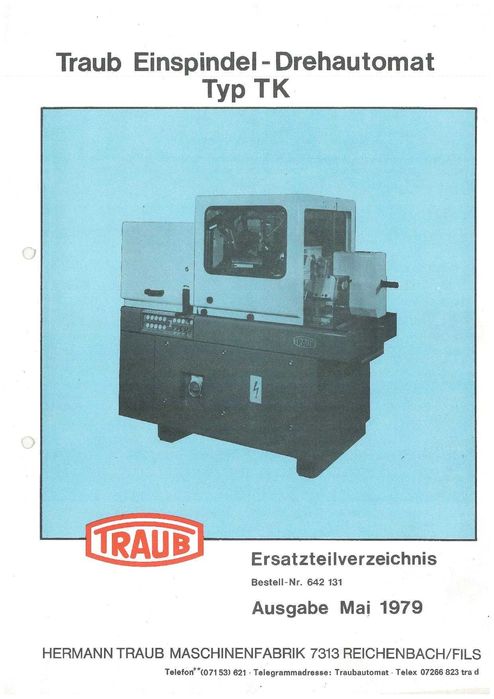 Torno cames Traub TK42 (como novo)