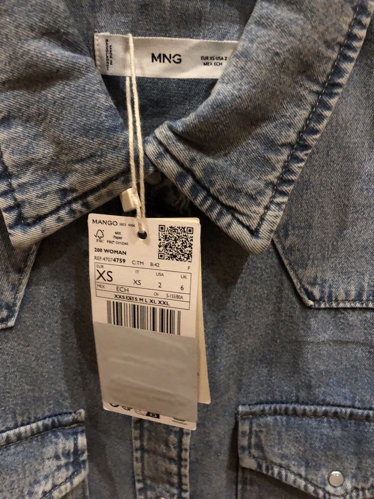 Camisa ganga Mango XS