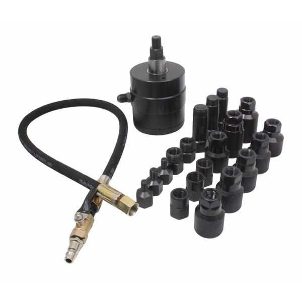 Com Iva) Extrator Saca Injetores Pneumático + Conjunto 3 Adaptadores
