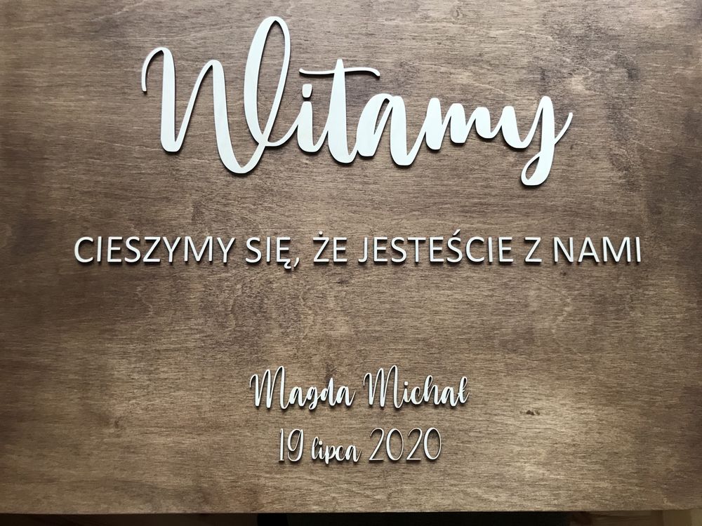 Tablica powitalna różne wzory na wesele boho rustykalna ozdoby