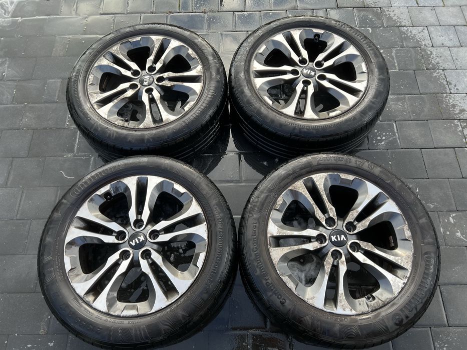 Koła alufelgi Kia 17" 5x114.3 + opony lato Hyundai oryginalne letnie