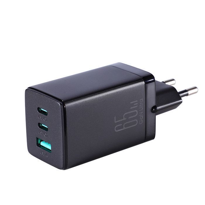 Joyroom ładowarka GaN 65W USB-A, 2x USB-C + kabel USB-C 100W 1,2m