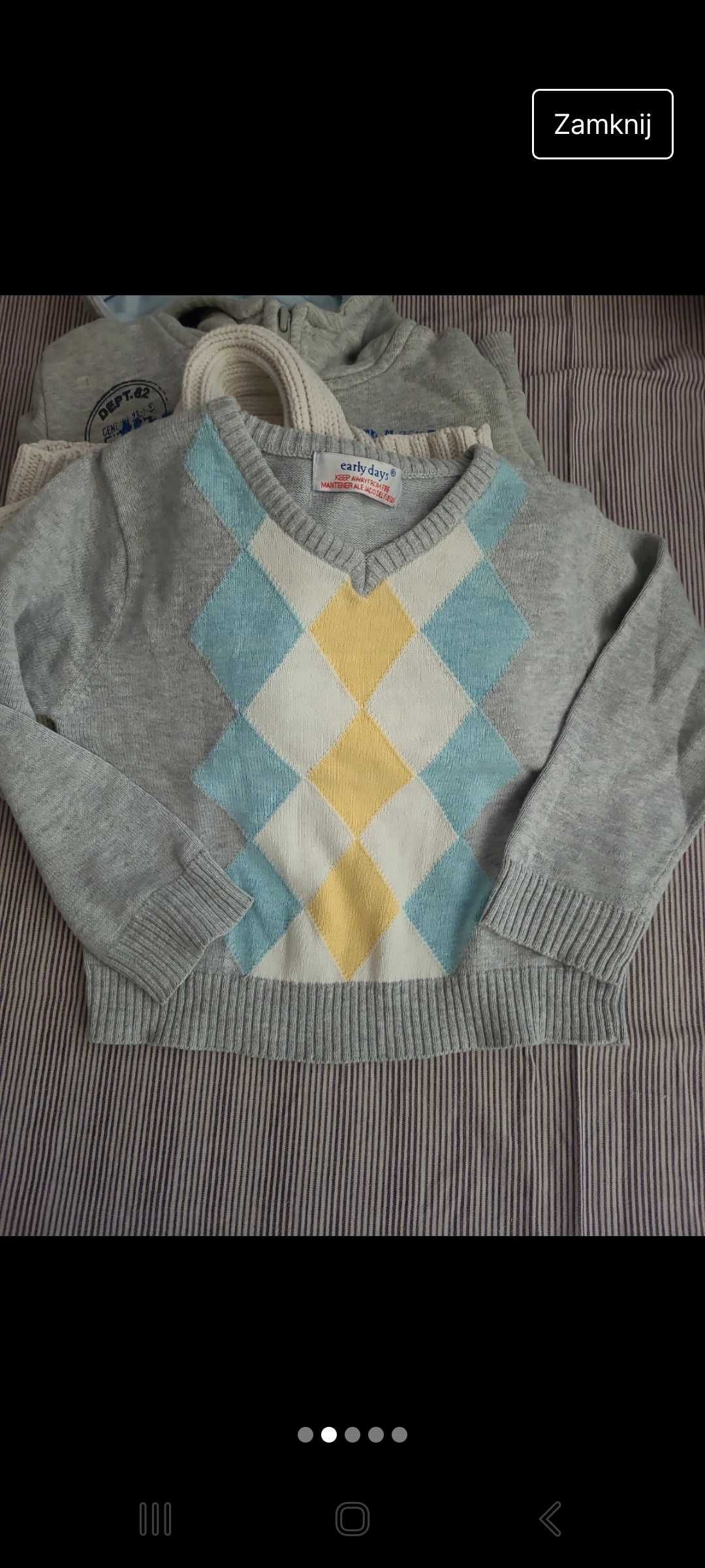 next baby early days sweterki bluza pajacyk pizamka 12-18