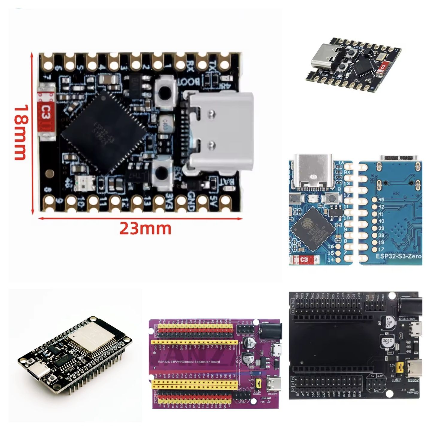 ESP32 C3 Super Mini, S3 Supermini, S3 Zero, S3 30pin, N16R8 38pin и п