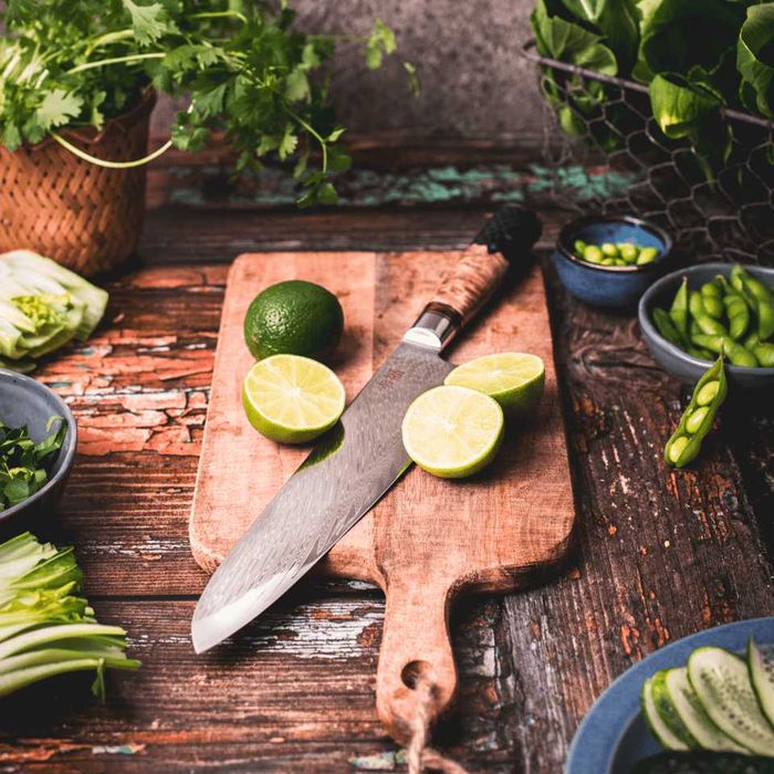 Japoński Nóż Szefa Kuchni Stal Damasceńska AUS-10 Profesjonalny