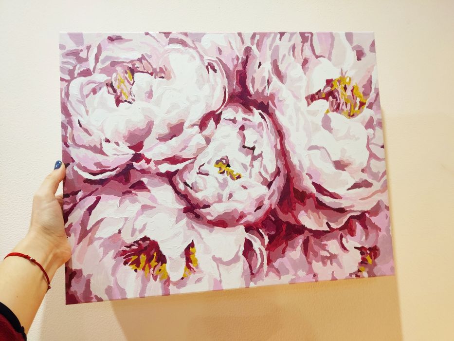 Картина Піони 40*50, подарок женщине,  подарунок на день народження