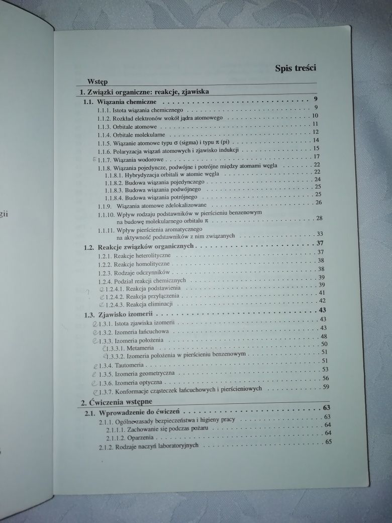 Ćwiczenia z chemii organicznej dla studentów biologii