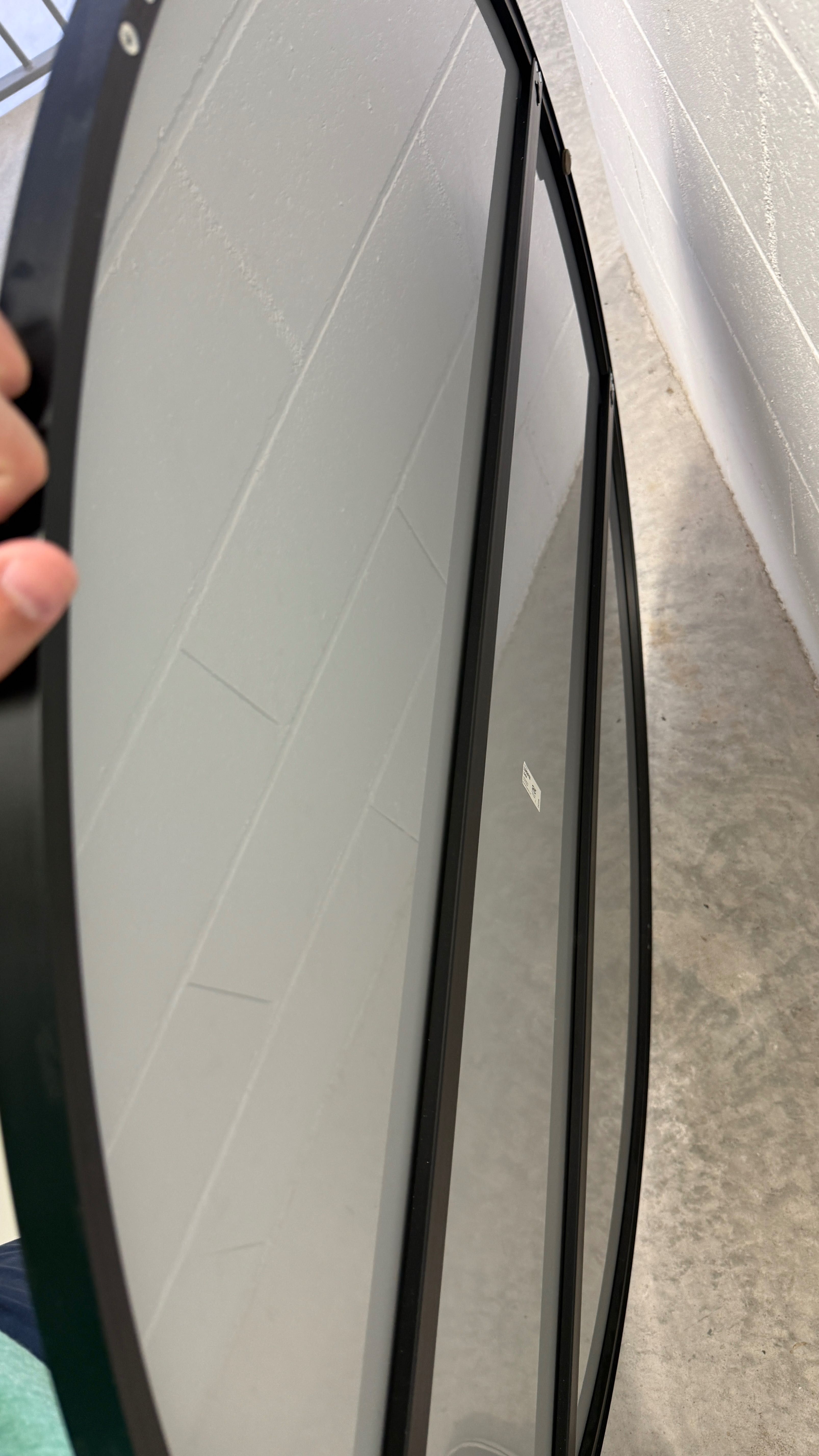 LINDBYN Espelho, preto, 110 cm