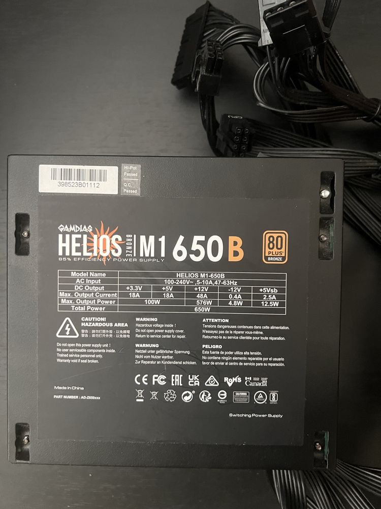 Блок живлення Gamedias Helios Bronze M1 650B