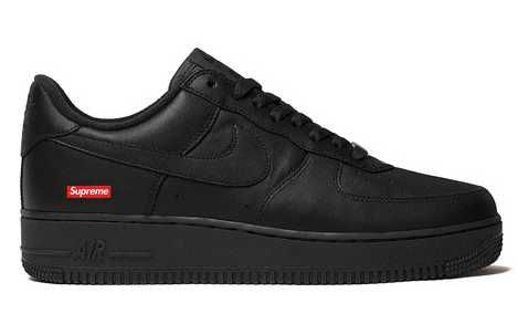 Sapatilhas Nike Air Force 1 x Supreme pretas (tam. 41)