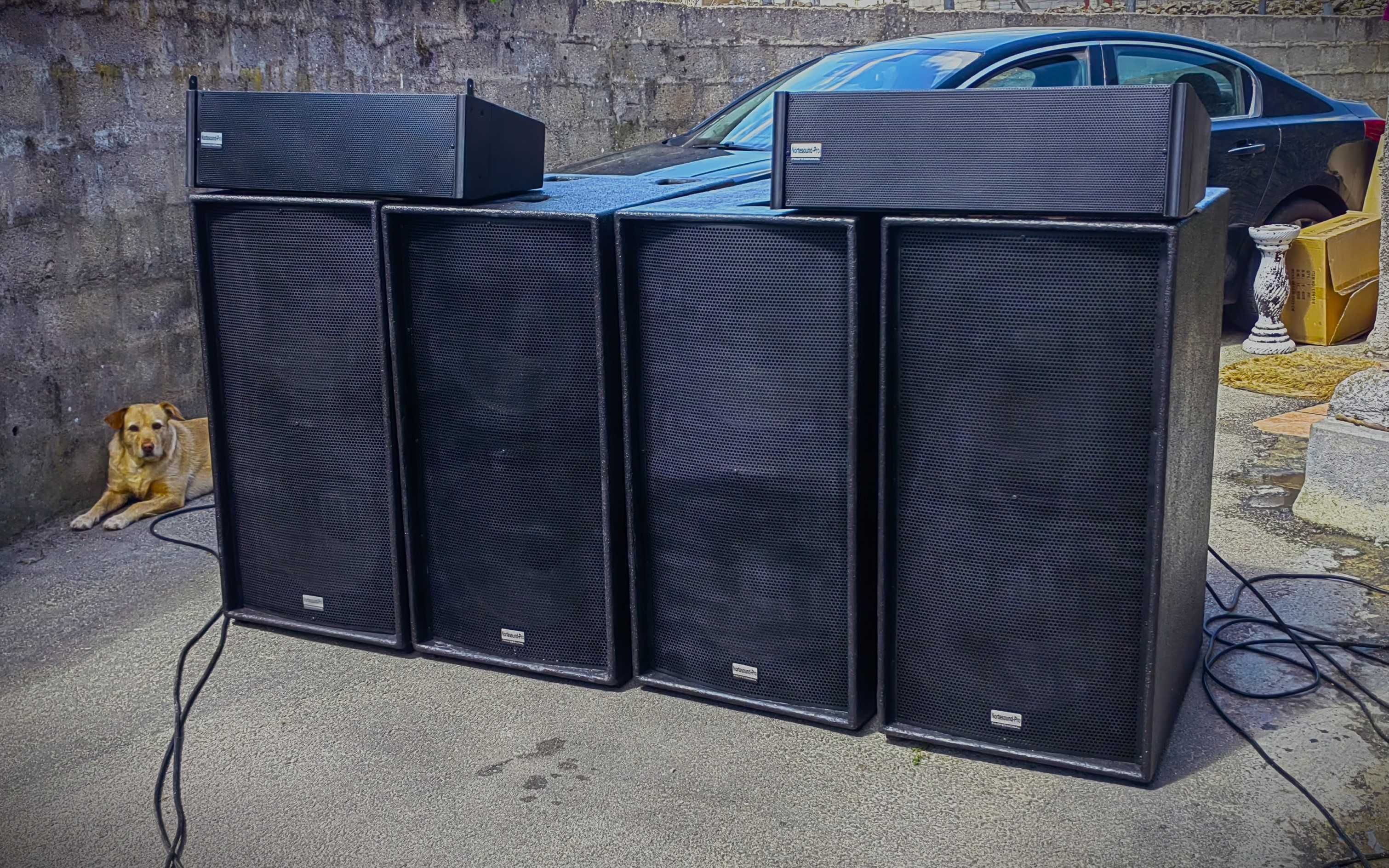 Sub graves duplos, singles de 1000 W a 4000 W Rms