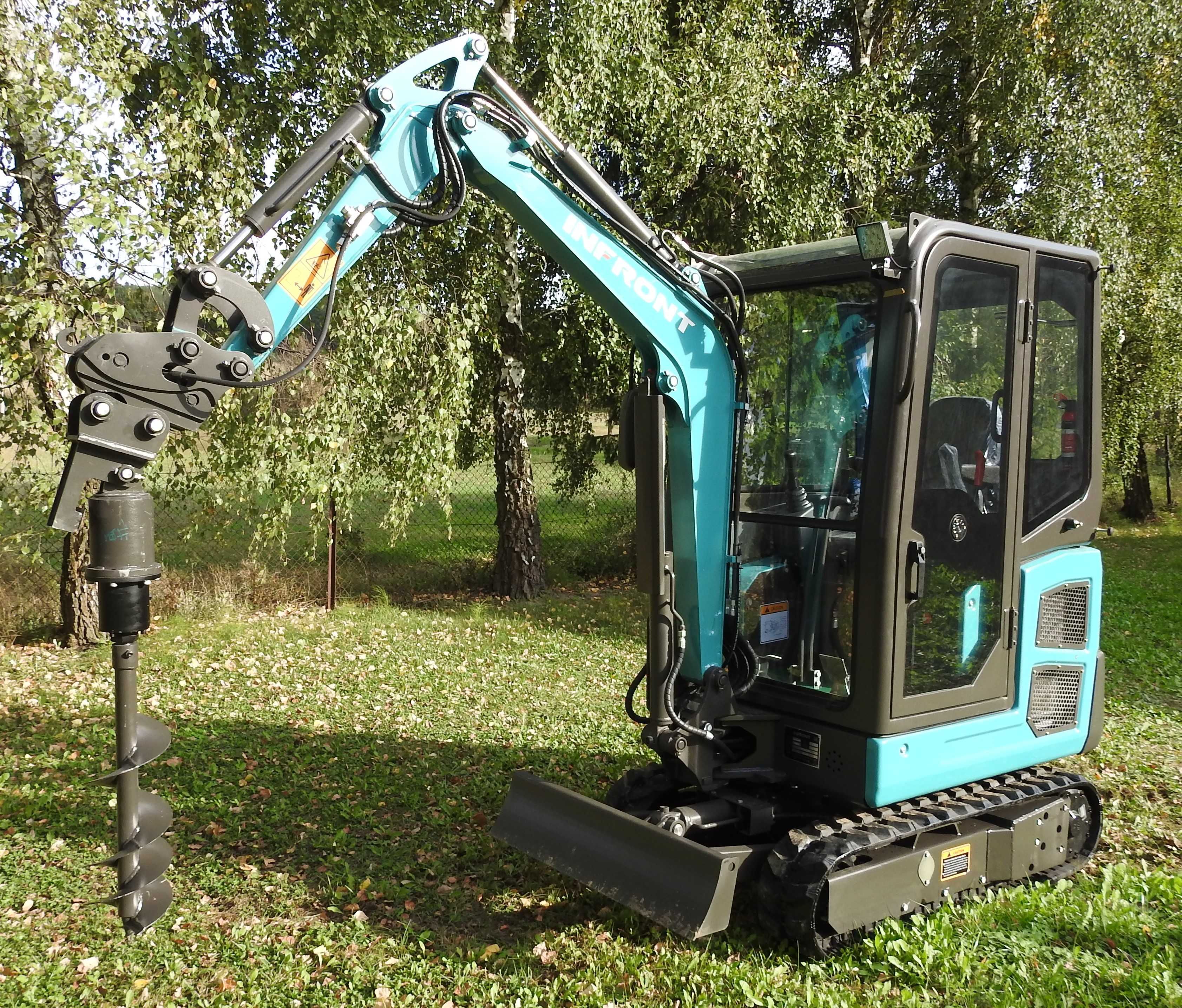 Minikoparka INFRONT YFE20, 2 T, silnik KUBOTA, nowa 2024 rok + osprzęt