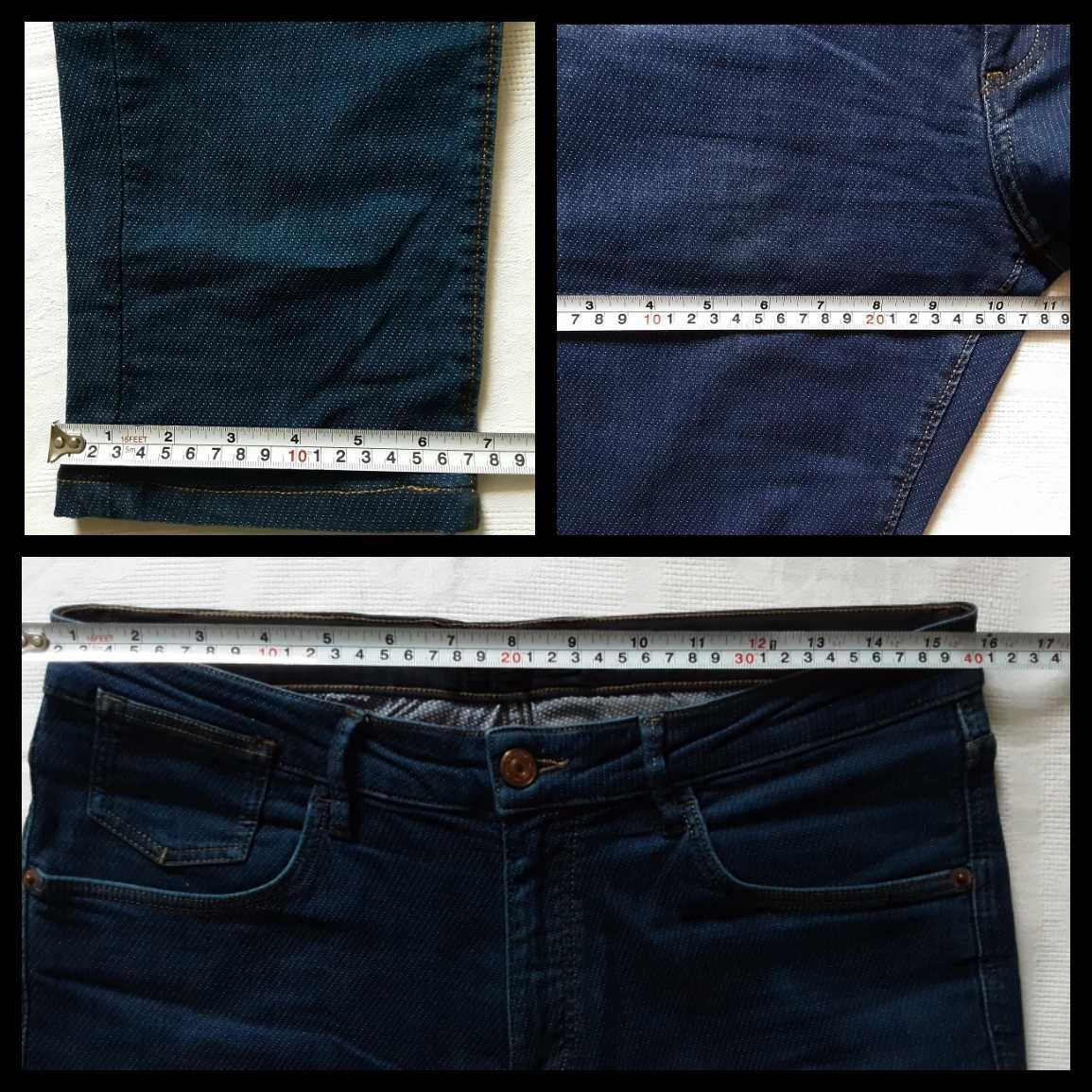 40 Massimo Dutti spodnie slim fit jeansy