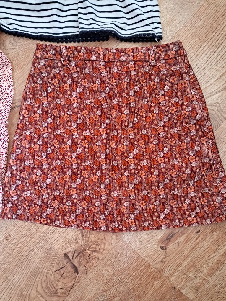 3 Spódniczki lato r. 140/ 146  Zara, Primark jak Nowe