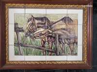 Cavalos (painel de azulejos com cavalos)