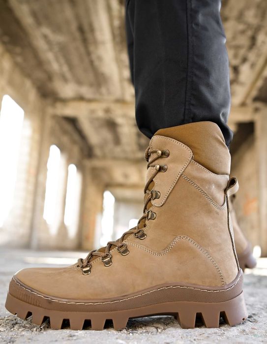 Тактичні Зимові берці з натуральної шкіри trinidat кайот ботинки