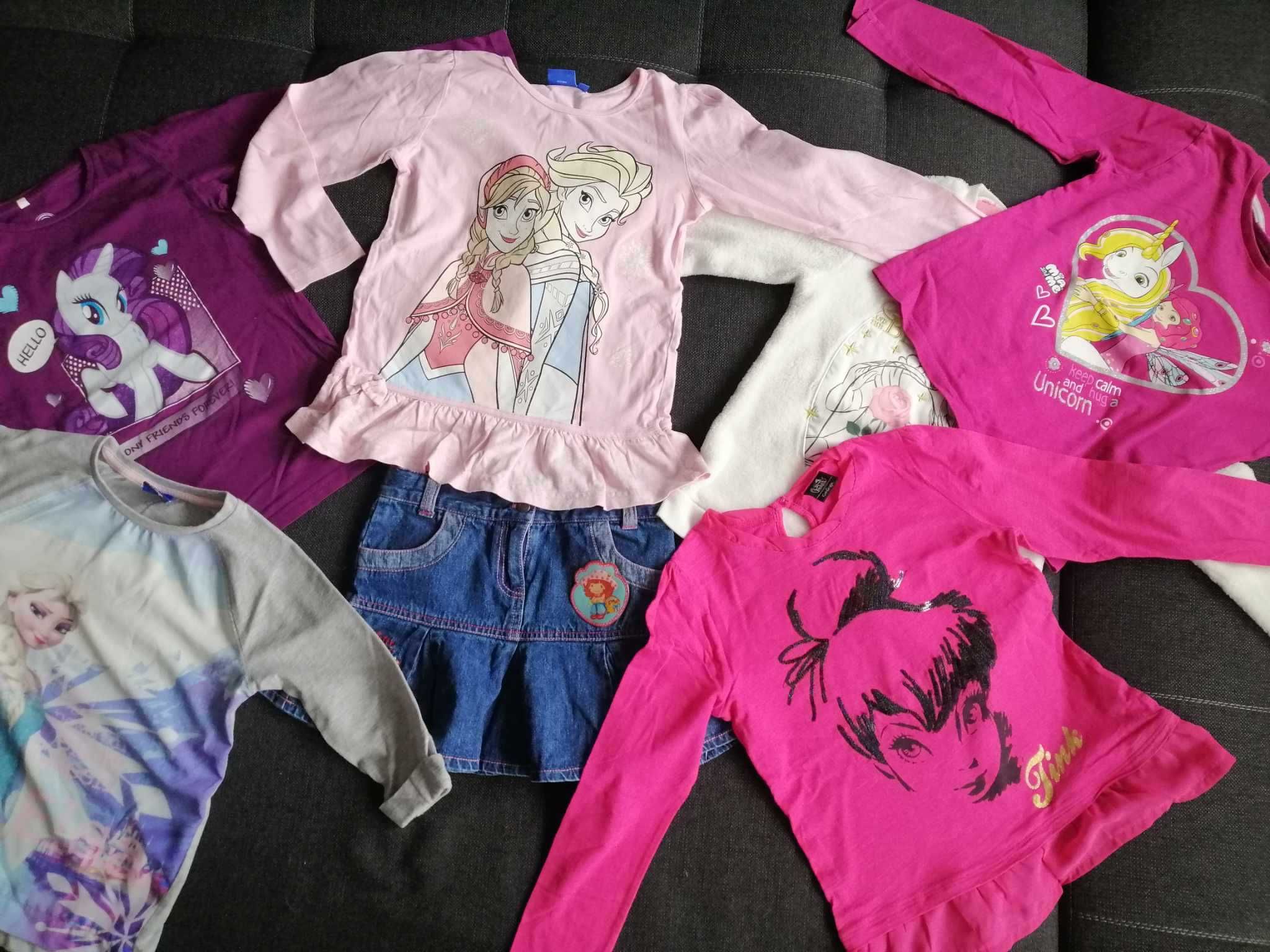 Bajkowy zestaw ubrań dla dziewczynki rozmiar 122/128 Barbie Mia Frozen