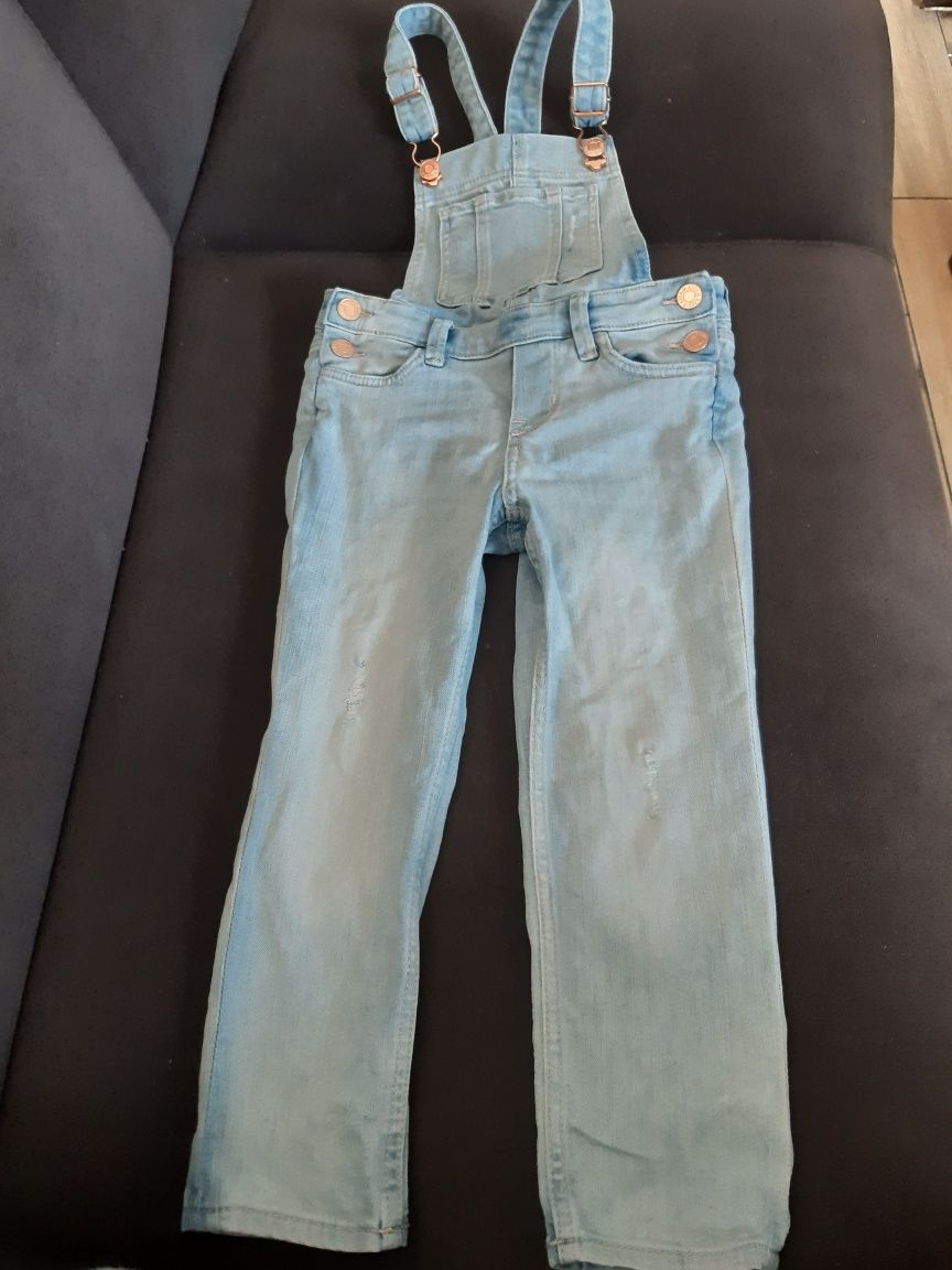 Ogrodniczki jeansowe jeansy H&M