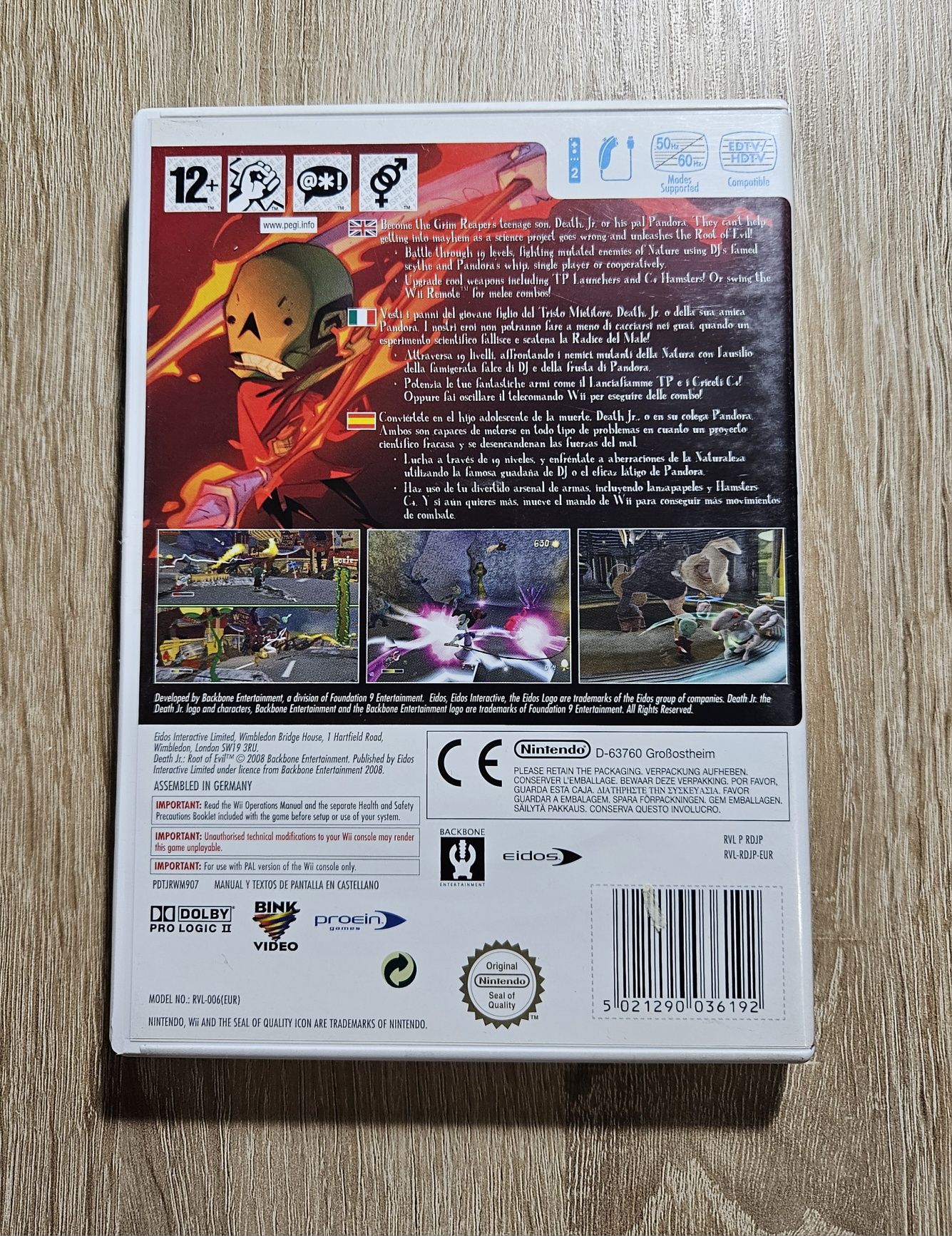 Gra Death JR Root of Evil Nintendo Wii Komplet 3xA