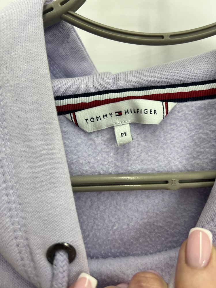 Женский худи Tommy Hilfiger лавандовый на флисе размер М