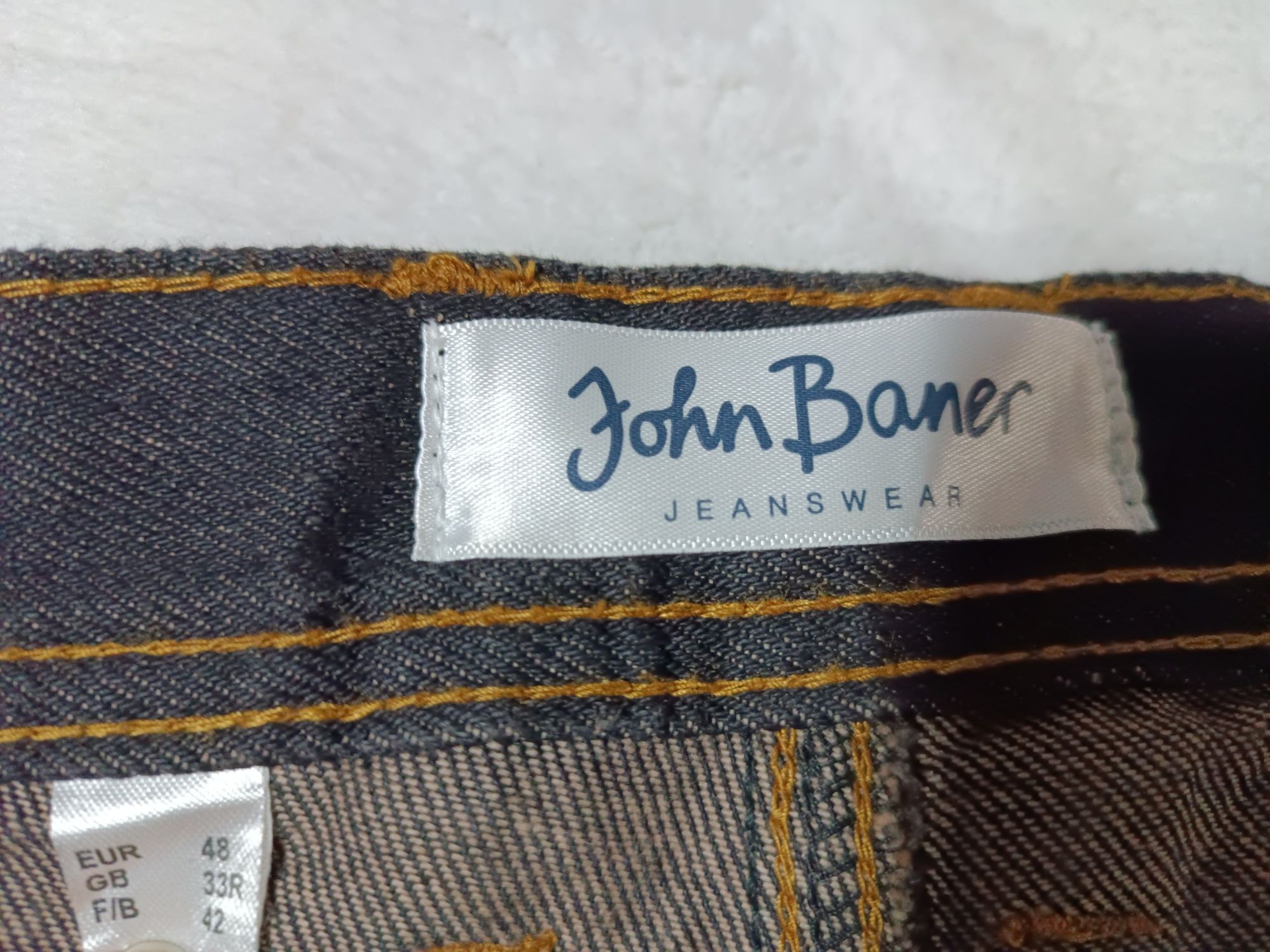Spodnie dżinsowe męskie rozmiar 48 John Baner
